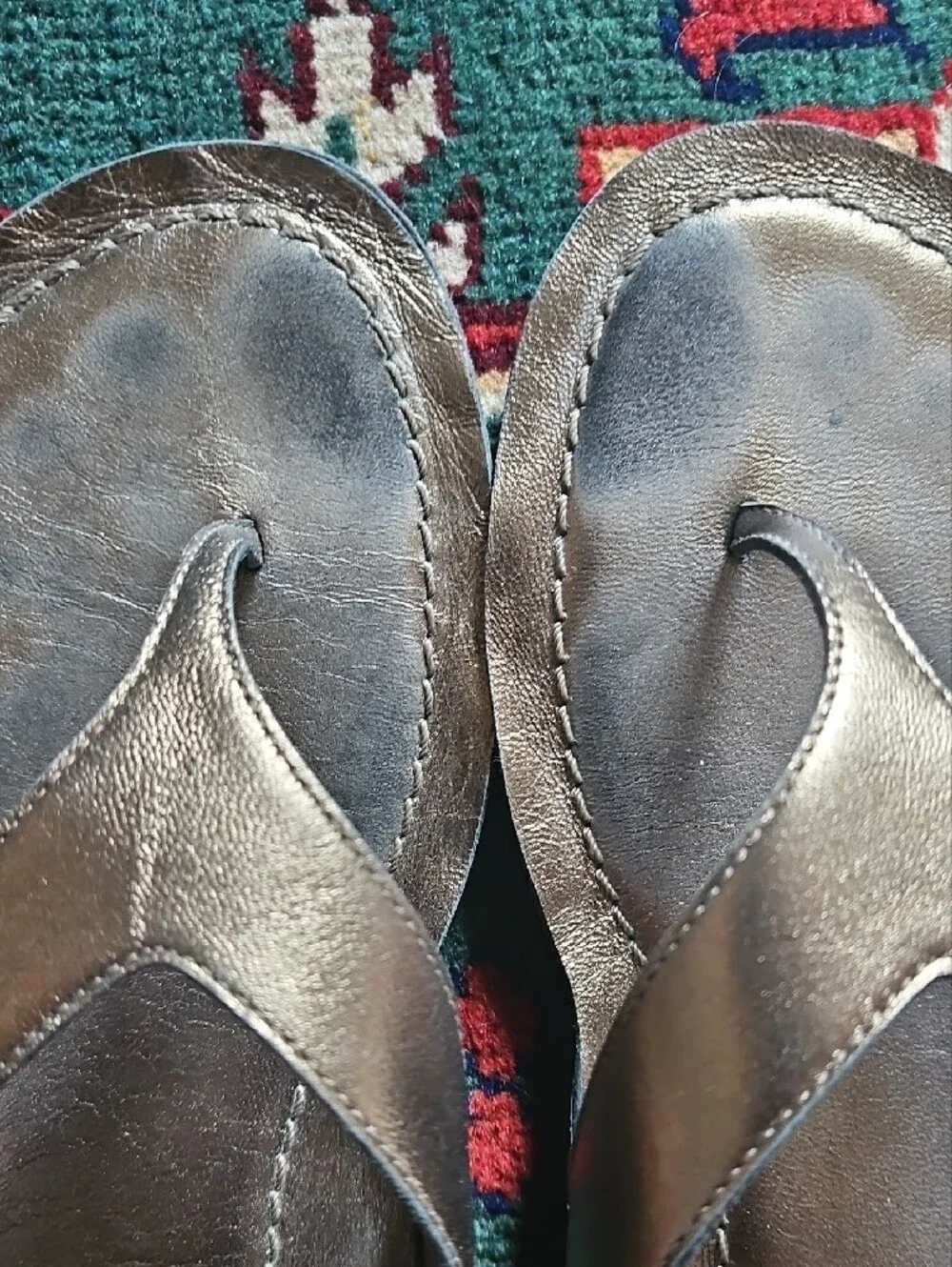 Jamie Haller Olive Metalic San Diego Flip Flop 37